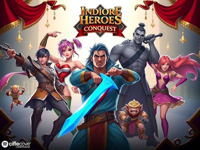 Indore Heroes Conquest game banner showing heroic characters